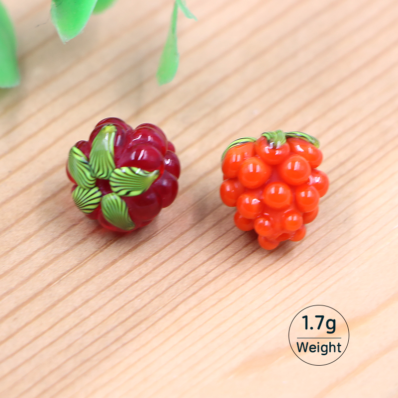 Murano Lampwork Glass Fruit Raspberry Beads Beads Bracelet Making for Jewelry Making
