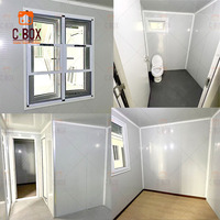 Cbox Maison en conteneur détachable préfabriquée modulaire à 2 étages avec grand bureau avec mur rideau en verre