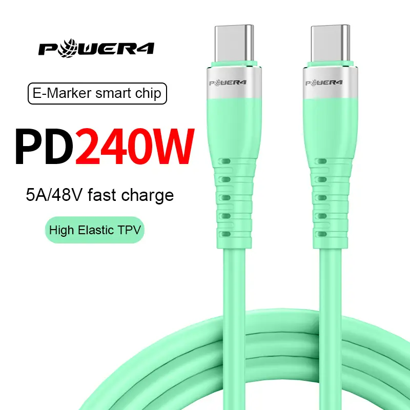 CC2B 1.2 Meter 240W Usb C Snel Opladen Type C Data Kabel Voor Macbook Pro Ipad Pro Samsung Galaxy s21 A10 Opmerking Lg Pixel Nintendo