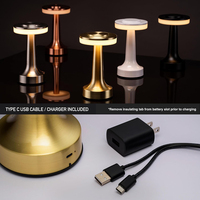 Lampe de table LED portable avec capteur tactile, lampe de bureau à 3 niveaux de luminosité, rechargeable par USB, veilleuse de bureau, lampe de lecture, lampe de livre