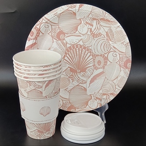 Vaisselle <span class=keywords><strong>jetable</strong></span> <span class=keywords><strong>en</strong></span> papier de style océan écologique, gobelet <span class=keywords><strong>en</strong></span> papier de style estival, <span class=keywords><strong>assiette</strong></span> <span class=keywords><strong>et</strong></span> serviette pour la plage - Product Image 1