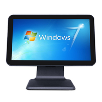 Nuevo Sistema POS Minorista Todo en Uno 2026, Monitor Táctil Capacitivo de 10 Puntos y 15.6 Pulgadas, Interfaz USB, Windows, Negro, 1 Año de Garantía