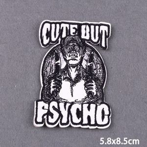 Patch brodé personnalisé en gros, motif dessin animé mignon mais psychopathe, à thermocoller pour chapeaux et vêtements - Product Image 3