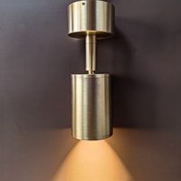 Plafonnier LED COB à spectre complet moderne en laiton massif de luxe avec surface dorée, montage mural et angle réglable, 7W