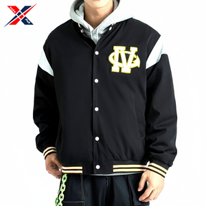 High Quality Fresh Varsity <b>Jacket</b> Made With <b>Denim</b> Fabric Breathable Comfortable Casual And Party Outer Wear For Men - Product Image 1