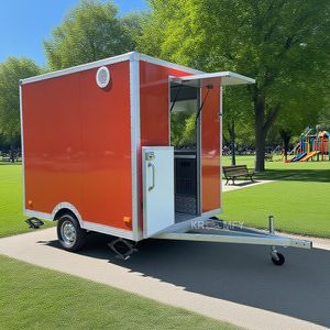 Camion mobile de luxe en fibre de verre pour la vente de glaces et de bonbons, remorque rapide pour la vente de nourriture de rue avec certification CE - Product Image 1