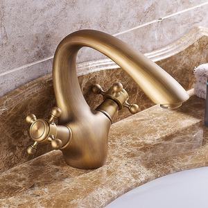 Antique baignoire <span class=keywords><strong>robinet</strong></span> de lavabo <span class=keywords><strong>double</strong></span> chaud et froid <span class=keywords><strong>robinet</strong></span> en cuivre - Product Image 6
