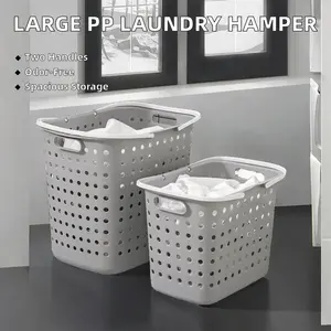 Cesto de Ropa Sucia de PP de Gran Capacidad con Doble Asa, Sin Olor, Removible, Accesorios de Baño de Colores para el Hogar, Bolsas y Cestas de Lavandería - Product Image 4