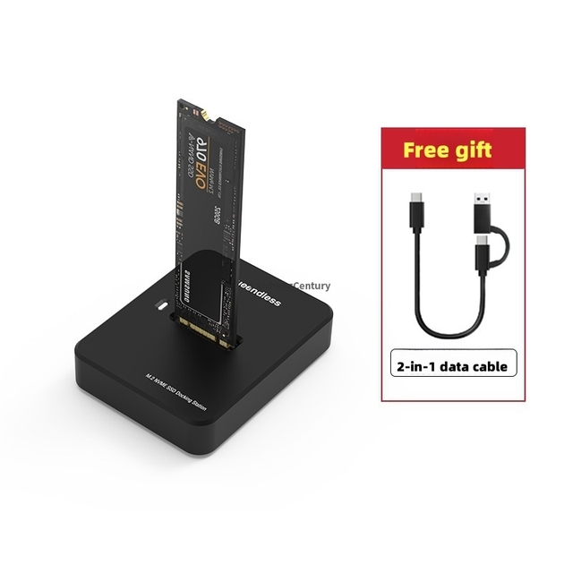 Stock M.2 Dual-Protocol NVMe SATA SSD Dock USB 3.1 External Enclosure for Laptop Solid-State Drive