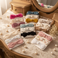 Ensemble d'accessoires pour cheveux pour enfants Trendz SWEET FIRST LOVE, bandeau en nylon personnalisé assorti, nœud pour bébé, design mignon, cadeau de fête pour filles, 20 cm