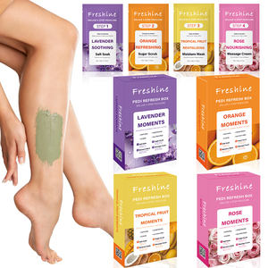 <span class=keywords><strong>Masque</strong></span> exfoliant pour les pieds, kit de pédicure de luxe en boîte, 4-en-1 avec gommage au sel de mer et au sucre, <span class=keywords><strong>masque</strong></span> de boue, crème, soin de la peau biologique à base de plantes - Product Image 3