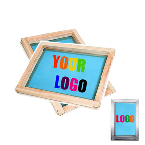 Cadre de sérigraphie en bois et aluminium personnalisable Outil d'impression de logo Panneau de sérigraphie pour vêtements de <span class=keywords><strong>baignoire</strong></span> à glace - Product Image 2