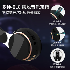 หูฟังไร้สายแบบครอบหู รุ่น 5.2 ชิปเซ็ต JL เสียงเบสหนักแน่น สเตอริโอ ชาร์จผ่านพอร์ต Type-C แบตเตอรี่ใช้งานได้ 8 ชั่วโมง เหมาะสำหรับเล่นกีฬาและฟังเพลง - Product Image 2