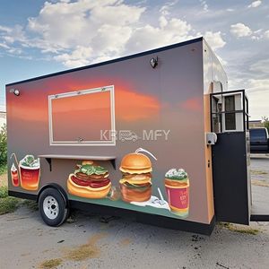 Camionnette de restauration mobile pour pizzas, burgers de dinde et petit-déjeuner, remorque de cuisine - Product Image 4