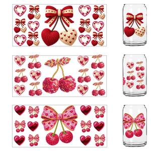 Gobelets en verre Libbey 16oz UV pour DTF, motifs de Noël personnalisés, résistants à la chaleur, impression sérigraphique, étanches, vente en gros - Product Image 1