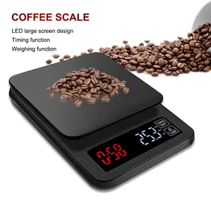 Шкала кофе Капельное кофе с таймером еда кухонные весы из нержавеющей стали кг/3 кг/5 кг 0,1 г Цифровой дисплей Измерение веса прямоугольник