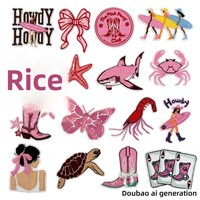 Patch thermocollant motif tortue de mer pour vêtements de plage et de surf estivaux