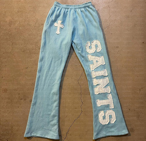 กางเกงวินเทจของผู้ชายกางเกงขาบานแบบลำลองพร้อมผ้าขนแกะจ็อกเกอร์ออกแบบได้ตามต้องการ - Product Image 4