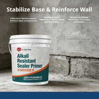 Apprêt acrylique résistant aux alcalis pour usage intérieur et extérieur, revêtement liquide transparent à faible teneur en COV, adapté aux murs
