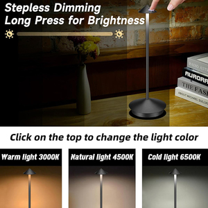 Nhà Sản Xuất Thiết Kế Hiện Đại Pin Nhà Hàng Trang Trí Nội Thất Sang Trọng Khách Sạn Di Động Cảm Ứng Ánh Sáng Ban Đêm Sạc Không Dây LED Bảng Đèn - Product Image 6