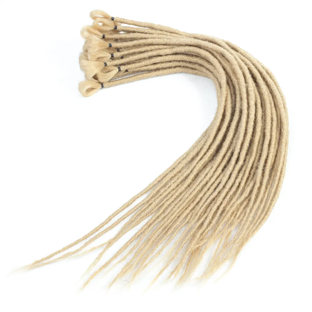 Wholesale Price Artificial Dreadlocks For Women/Men Handmade Dreadlocks Crochet Braids Pure Color Synthetic Hair Extensions