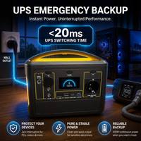 YILIE Centrale Électrique Portable 600W 576Wh LiFePO4 Générateur Solaire Onde Sinusoïdale Pure 1200W de Pointe pour Camping Extérieur Vente en Gros Usine