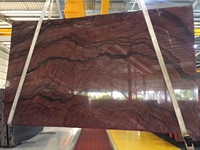 SH STONE personnalisé luxe pierre exotique granit marbre dalles rouge Fusion feu quartzite dalles pour mur fond carreaux de sol
