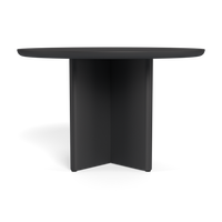 Table de salle à manger d'extérieur en aluminium extrudé avec revêtement en poudre, forme ronde, pour jardin et piscine