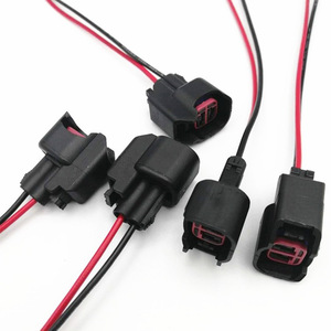 Automotive <b>Waterproof</b> Connector 2 Pin Black Plastic <b>Cable</b> Plug For Car Sensor Wiring Harness - Product Image 2