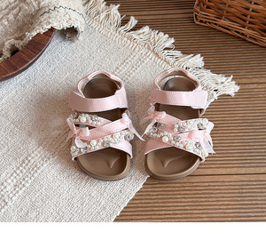 Sandalias de Princesa con Perlas para Niñas, Verano 2026, Nuevas, Suela Suave Antideslizante, Ligeras, Transpirables, Parte Superior de PU, Moda Infantil - Product Image 5