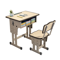Bureaux et chaises colorés pour élèves du primaire et du collège, nouveaux modèles modernes en MDF, réglables en hauteur, design chinois.