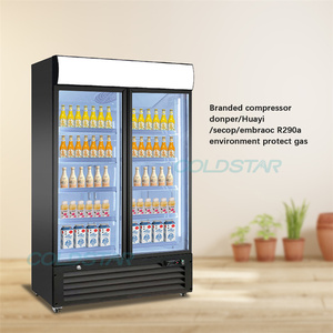 Réfrigérateur en verre sans gel Réfrigérateur Réfrigérateur extérieur pour boissons Réfrigérateur vitrine Chine Refroidisseur commercial - Product Image 2