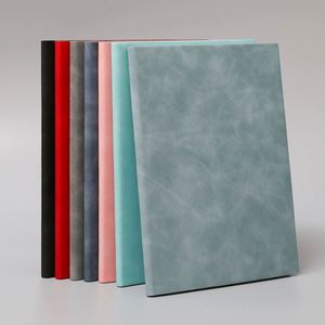 Wholesale Moonmoonpie Custom A5 Size Softcover Student Writing Notebooks School <b>Journal</b> Diary Notepad PU Leather Cover Glue - Product Image 4