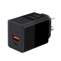Chargeur de téléphone portable GaN 45W avec logo personnalisé OEM, prise murale originale AU, type C, USB PD, QC3.0, PPS, super rapide pour iPhone, Samsung, Infinix