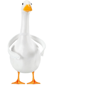 Ali di Oca Abbilike Pose Able 23"-28" Bianche, Decorazione da Giardino a Tema Animale con Bordo Ondulato (1 Pezzo) - Product Image 1