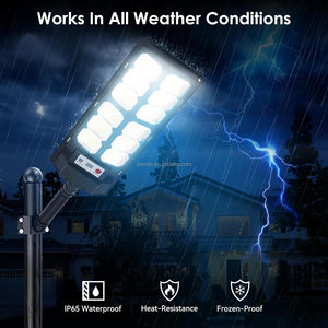 ALECTER High Bright Solar Street <b>Light</b> 6500K IP65 Outdoor Waterproof LED Wall Lamp with <b>Remote</b> <b>Control</b> for Garden Yard Parking - Product Image 5