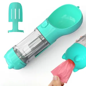 Portable extérieur distributeur d'eau pour animaux de compagnie mangeoire en plastique chien bouteille d'eau pour la marche voyage randonnée petits animaux