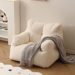 Sillón de felpa para niños de 2 a 4 años, diseño ergonómico, asiento unisex para bebés con bolsillo de almacenamiento - Product Image 2