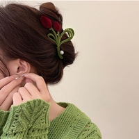 CHENGHE Pinces à cheveux vintage en métal et velours, grandes fleurs, pour femmes et filles, pinces à cheveux en forme de rose et de perle, accessoires