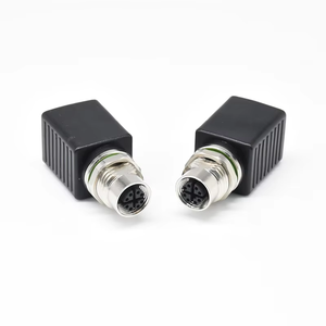 M12 8 pin x Mã nữ để RJ45 nữ thẳng <span class=keywords><strong>Adapter</strong></span> công nghiệp không thấm nước hàng không điện Thông tư <span class=keywords><strong>Adapter</strong></span> kết nối - Product Image 1