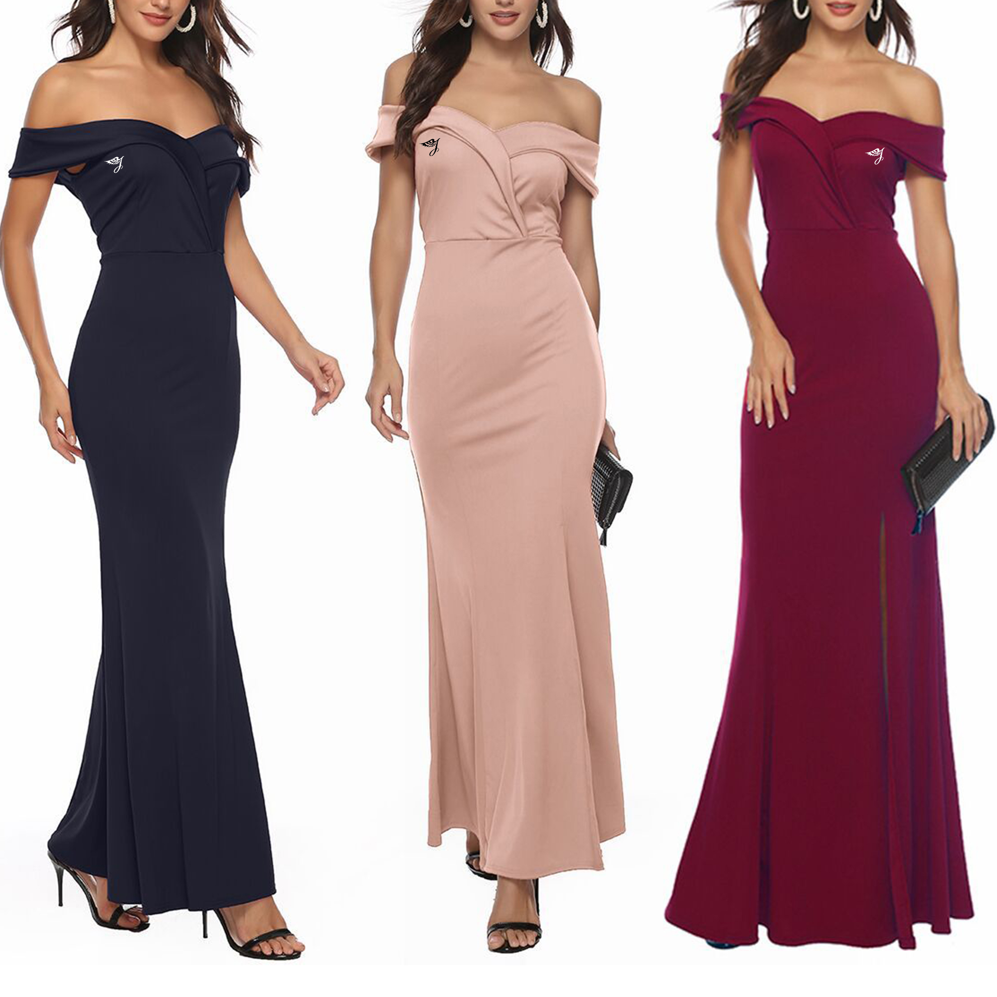 bridal gownred or black elegant dress