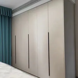 बेडरूम फर्नीचर आधुनिक स्विंग दरवाजा कोठरी लकड़ी सफेद अलमारी कपड़े अलमारी