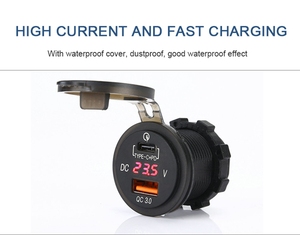 Chargeur de <span class=keywords><strong>voiture</strong></span> USB Type C, <span class=keywords><strong>prise</strong></span> QC3.0, charge rapide, <span class=keywords><strong>pour</strong></span> accessoires intérieurs de <span class=keywords><strong>voiture</strong></span>, 12V/24V universel - Product Image 3