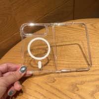 Étui de téléphone robuste magnétique haute transparence pour iPhone 18 Fold, hybride TPU PC, charge sans fil, anti-chute