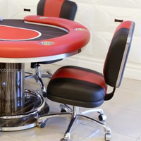 Chaise de jeu de casino réglable en cuir véritable moderne pour salle à manger salon maison bar salle de bain chambre atelier salle poker table