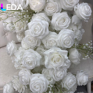 โรงงาน LEDA ผลิตดอกกุหลาบสีขาวขนาด 200 ซม. แบบ 5 มิติ ดอกกุหลาบผ้าไหมประดิษฐ์สำหรับตกแต่งโต๊ะงานแต่งงาน งานเลี้ยง และพิธีต่างๆ - Product Image 6