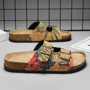 Zapatillas de verano con punta abierta y doble botonadura para hombre y mujer con suelas planas suaves Diseñador cómodo - Product Image 3