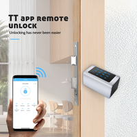 Cerradura Inteligente TTLock con Cilindro Europeo de Seguridad, Huella Dactilar, Tarjeta, Código Digital, Eléctrica, con APP/Wi-Fi, IP65, para Puerta de Madera, con Tarjeta de Memoria