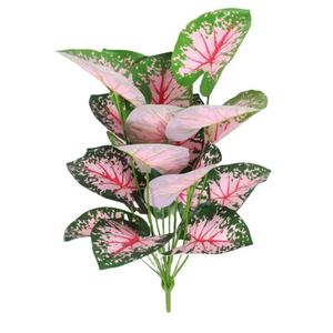 โรงงานเทียม <span class=keywords><strong>Caladium</strong></span> <span class=keywords><strong>Bicolor</strong></span> 12 18 24ใบพืชเทียมสีสดใสสำหรับตกแต่งห้องนั่งเล่นสำนักงาน - Product Image 6