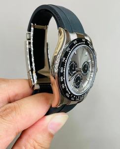 Orologi di Lusso con Cristallo Zaffiro Luminoso, <span class=keywords><strong>Timer</strong></span> Multifunzione, 42mm, Acciaio Inossidabile 904L, Orologi da Polso Hiphop per Uomo - Product Image 4